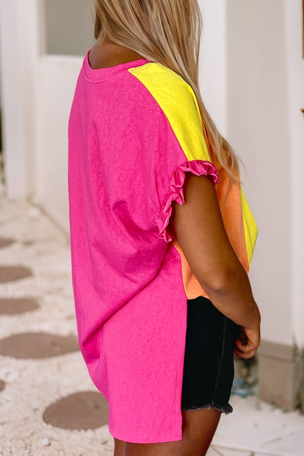 Bright and Fun Ruffle Blouse