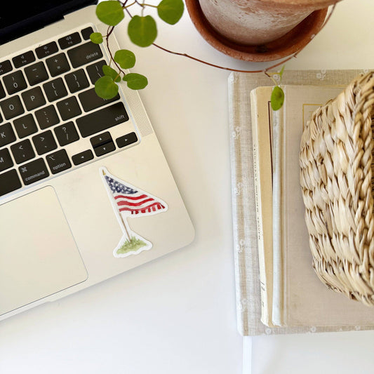 American flag sticker