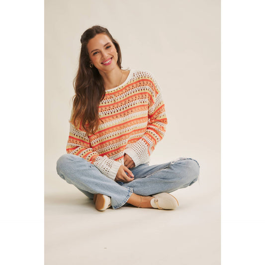 Creamsicle Crochet Sweater Top