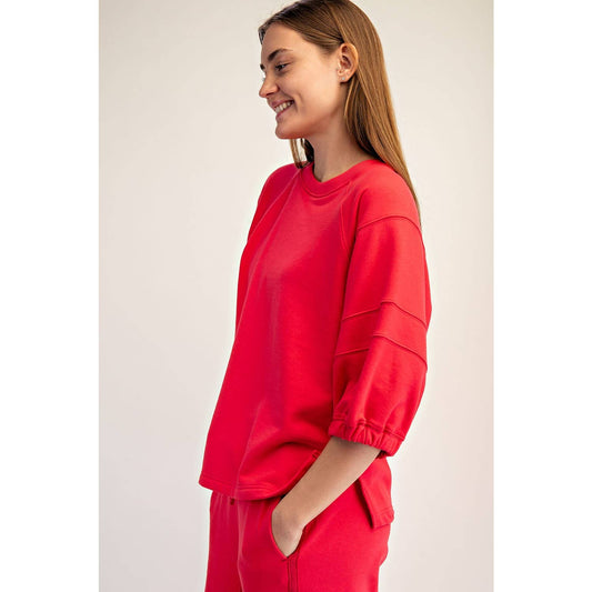 Candy Red French Tee