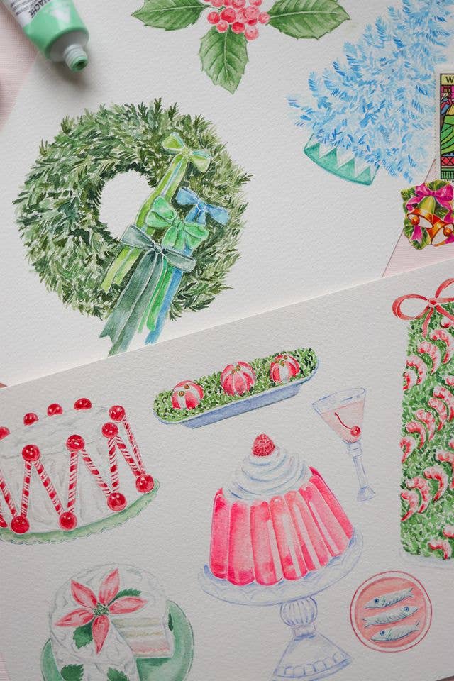 Christmas Foodie Tea Towel