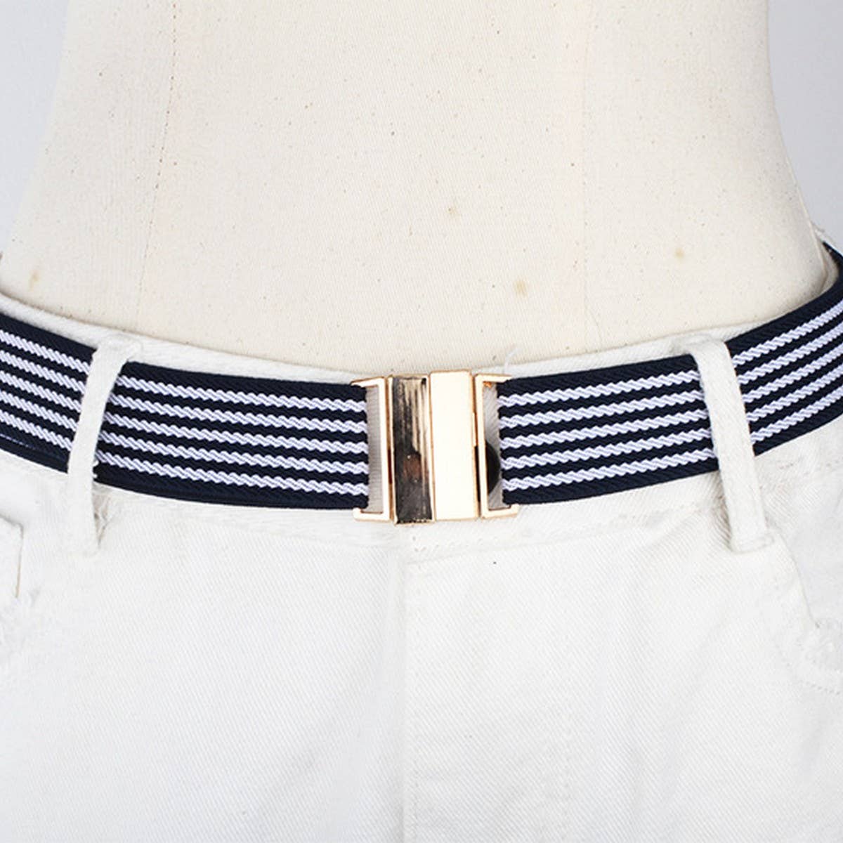 Elastic Belt With Square Buckle