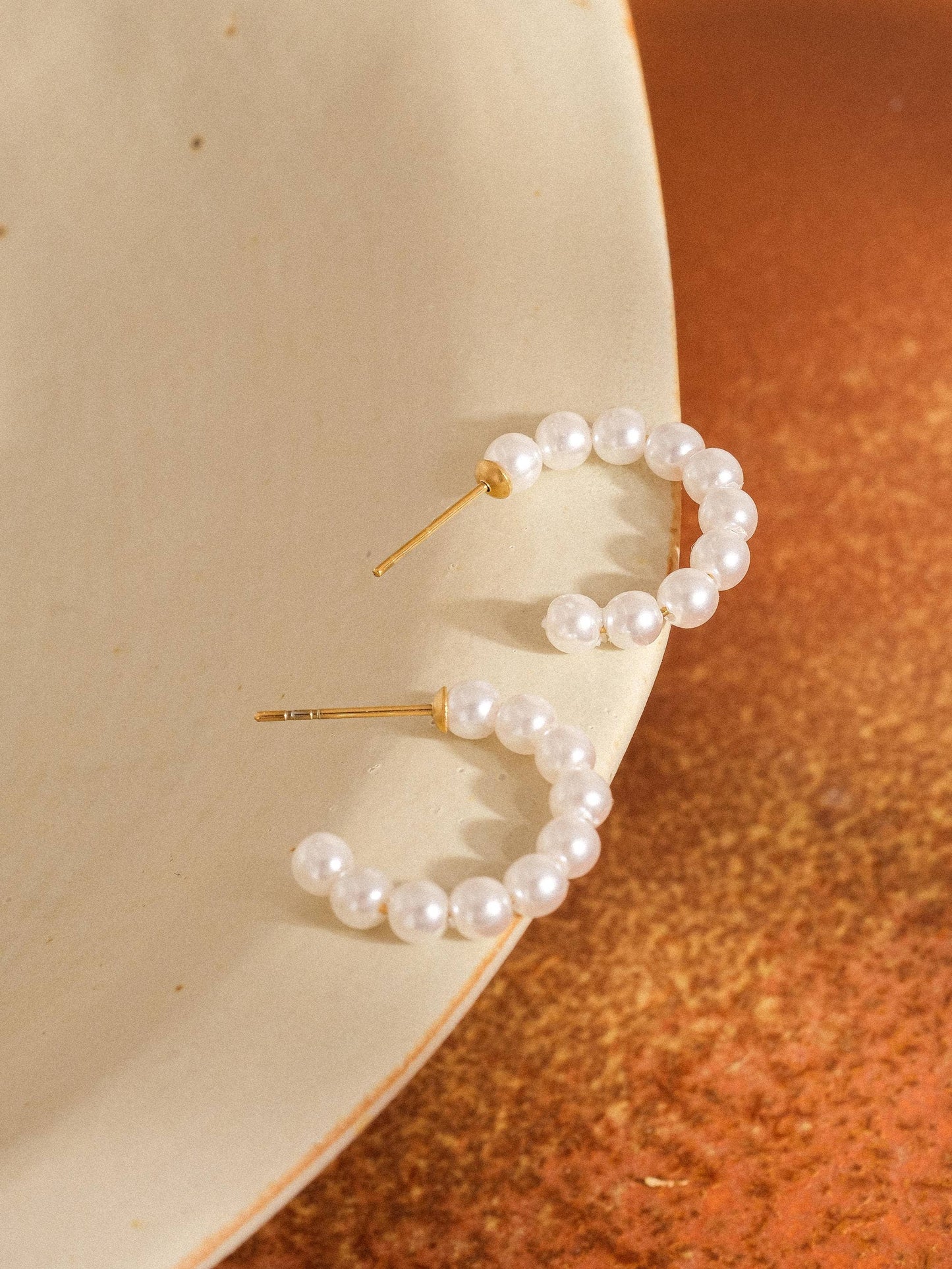 Chapin Pearl Hoop Earring