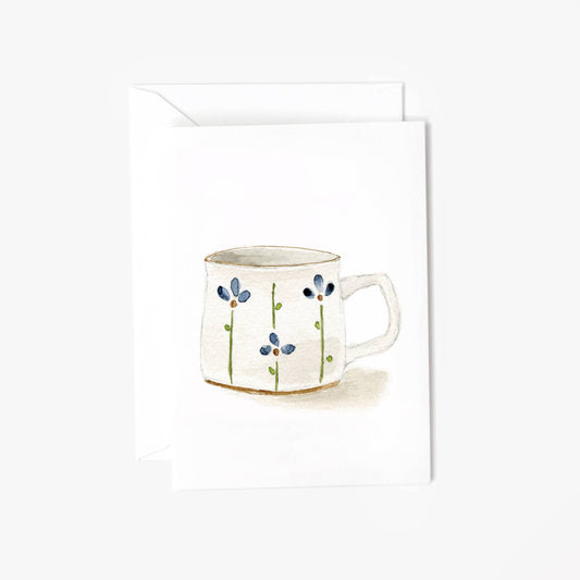 Flower mug mini notecard