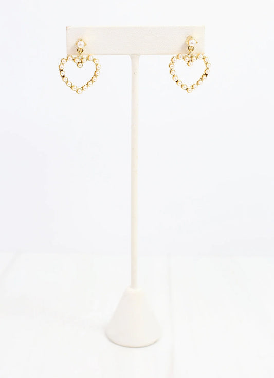 Tamina Pearl Heart Earring