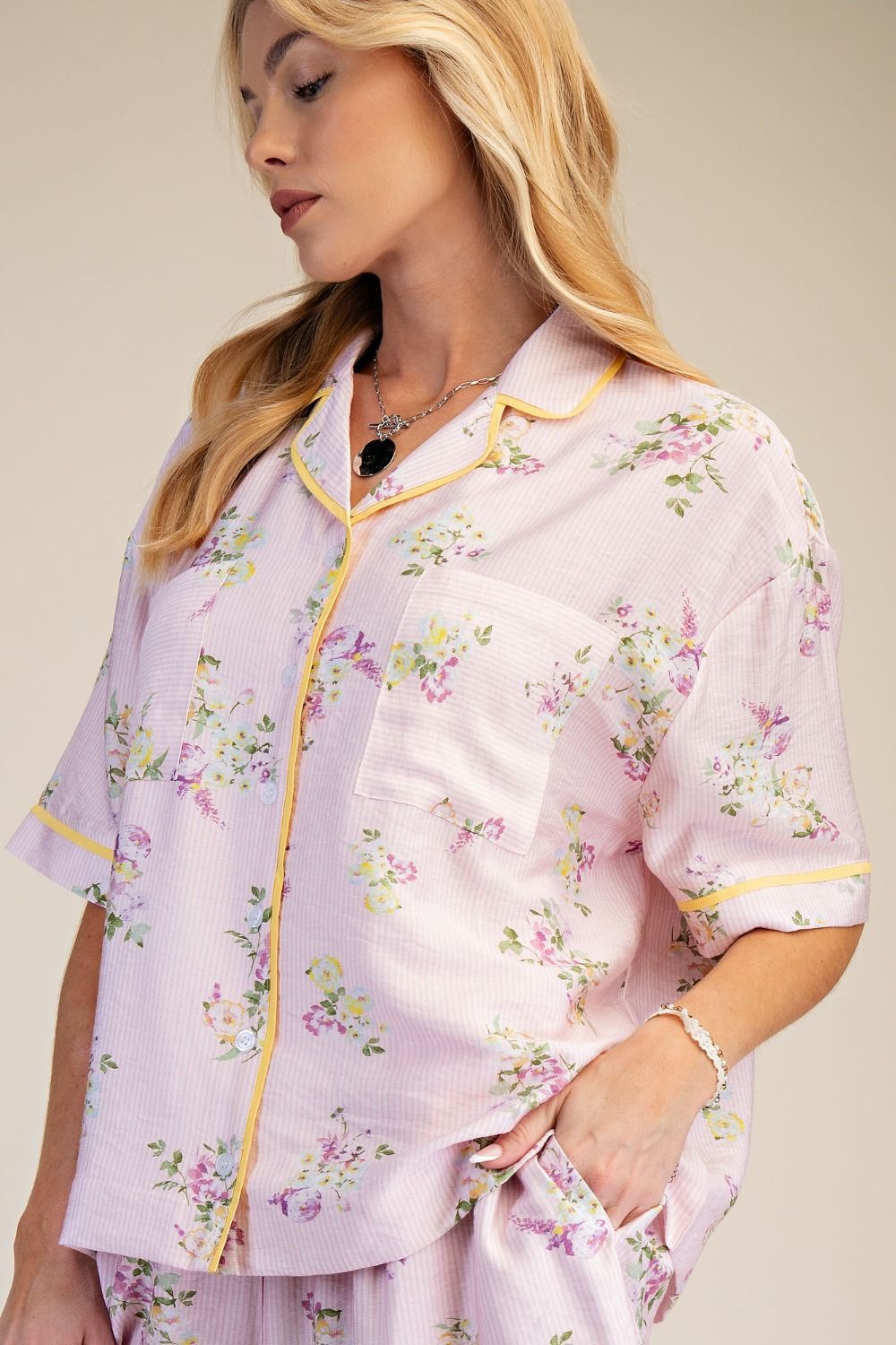 Flossy's Floral Button Up