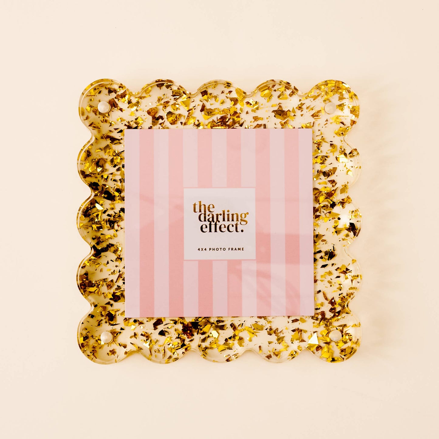 Square Gold Scalloped Acrylic Frame