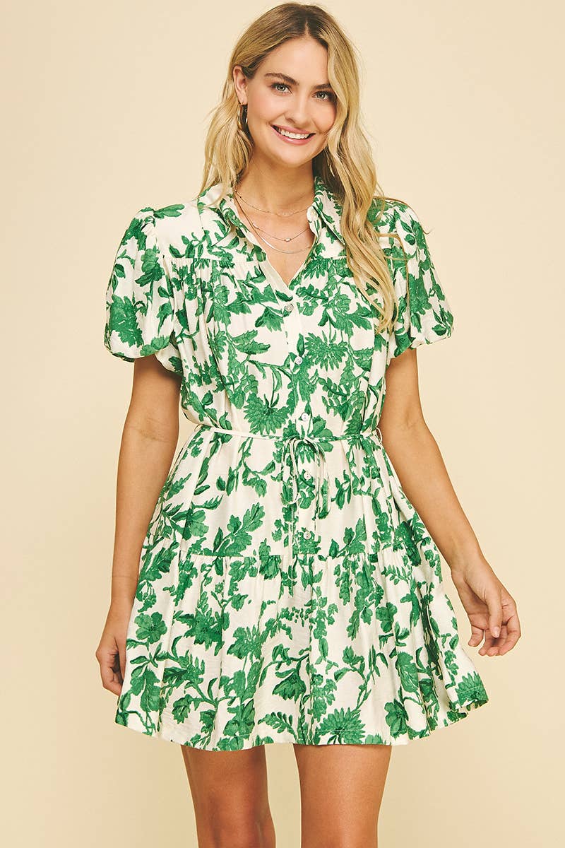 Eden's Floral Print Mini Dress