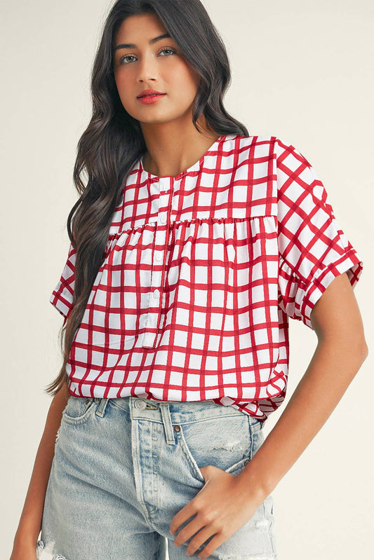 Dolly's Plaid Daily Blouse