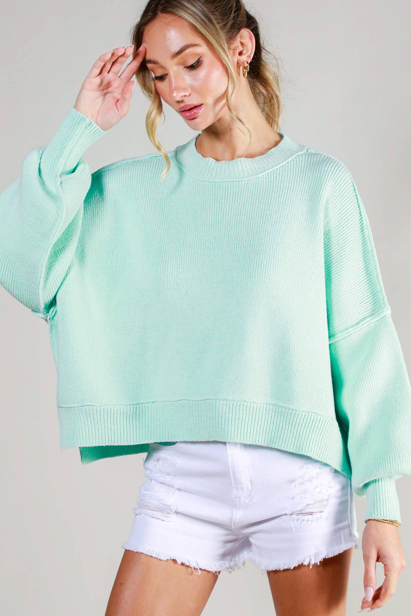 Simple Comfy Mint Sweater