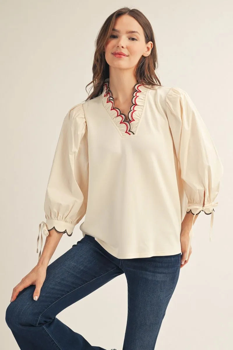 Ruby Ruffle Top