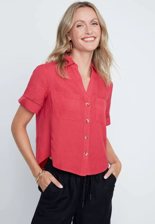 Sallie's Sunset Linen Button up by Renuar