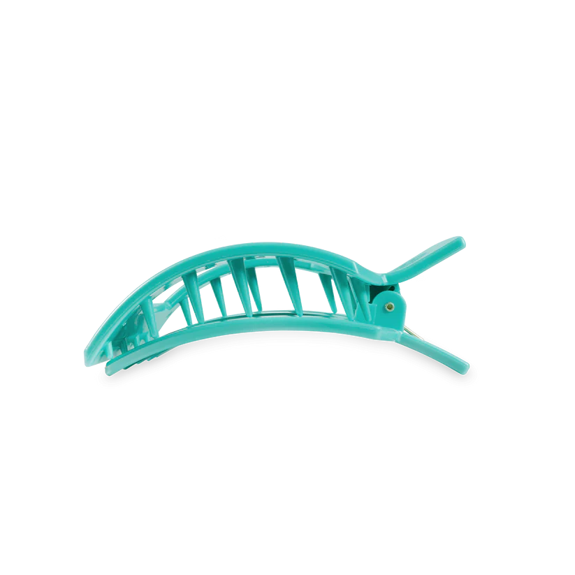 Flat Totally Turquoise Square Clip - Medium