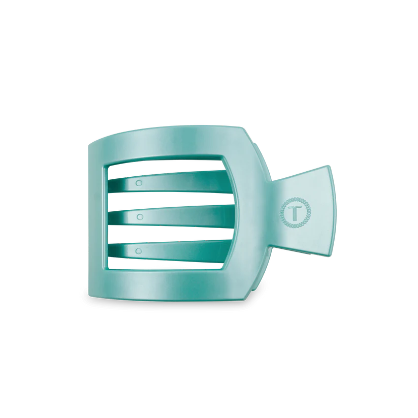 Flat Totally Turquoise Square Clip - Medium