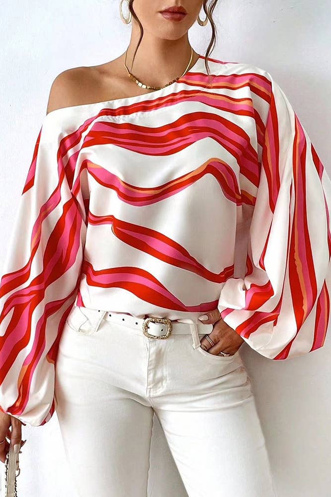 Lola's Scallop Stripe Blouse