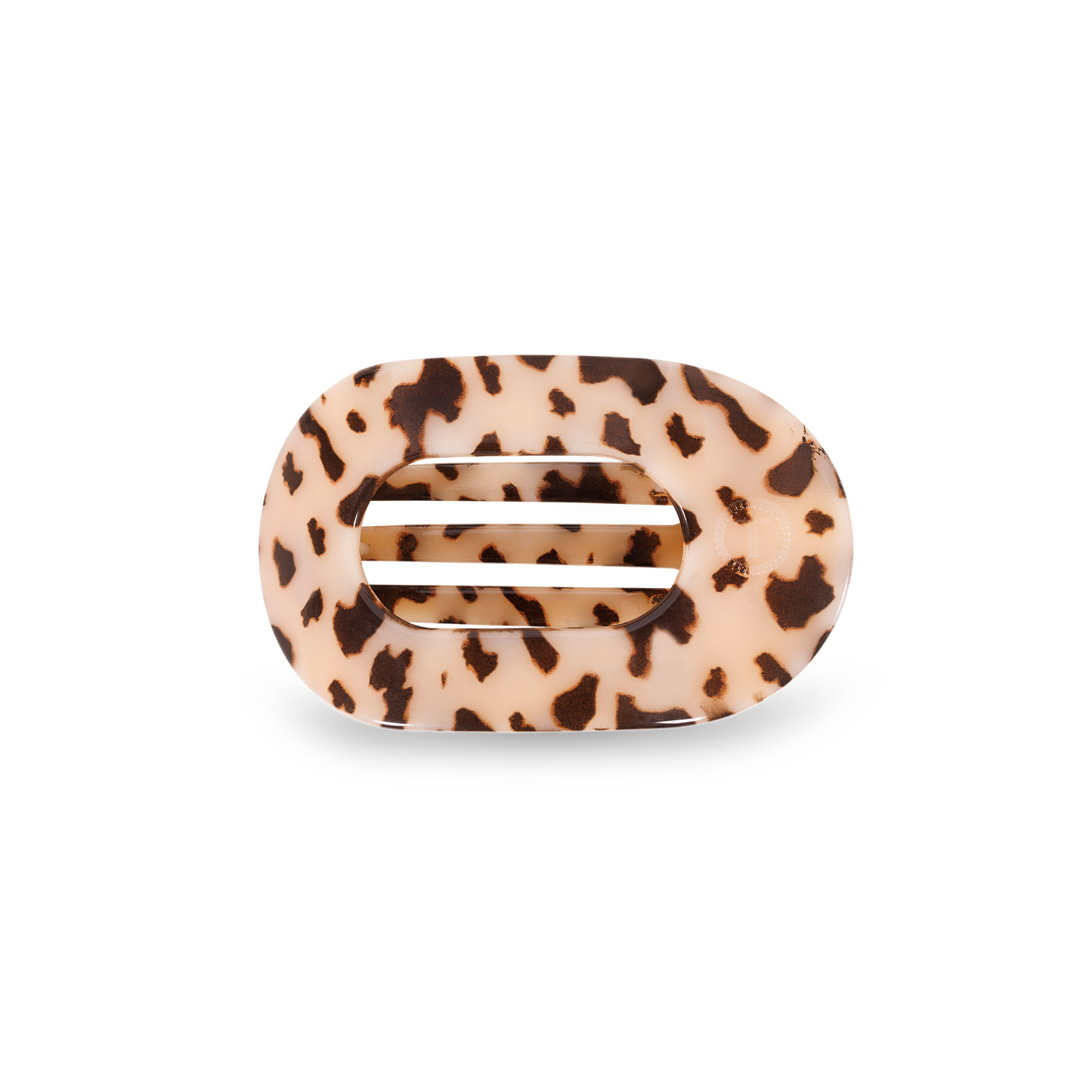 Flat Blonde Tortoise Round Clip - Small