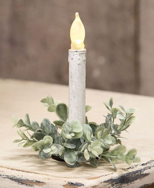 Tiny Boxwood Candle Ring