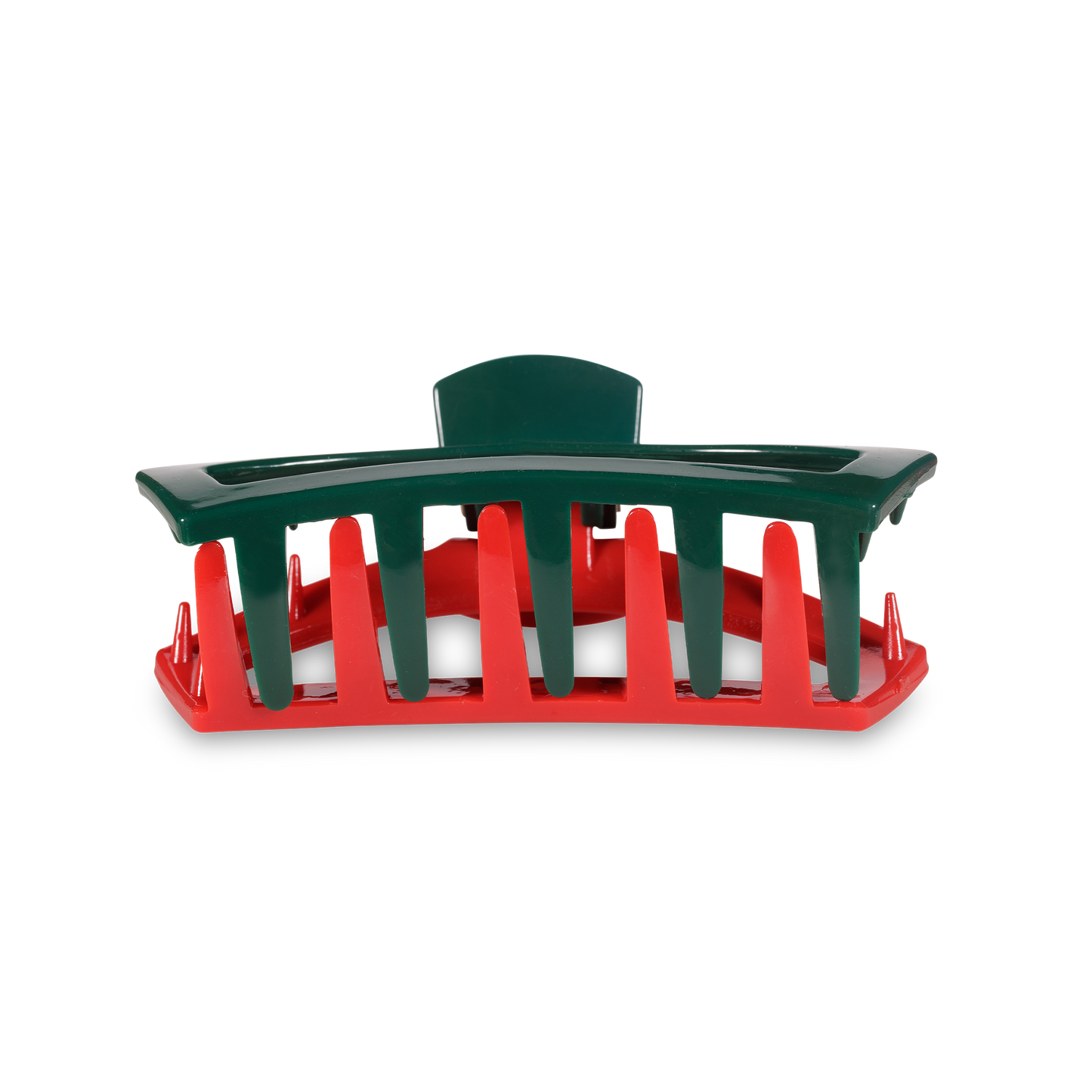 TELETIES Open Red and Green Medium Hair Clip