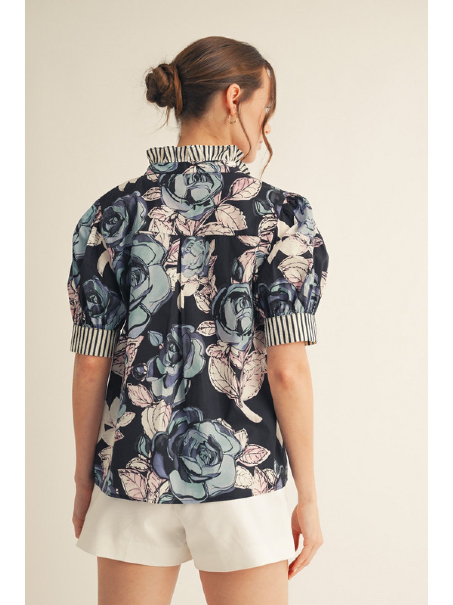 Fall Floral Blouse