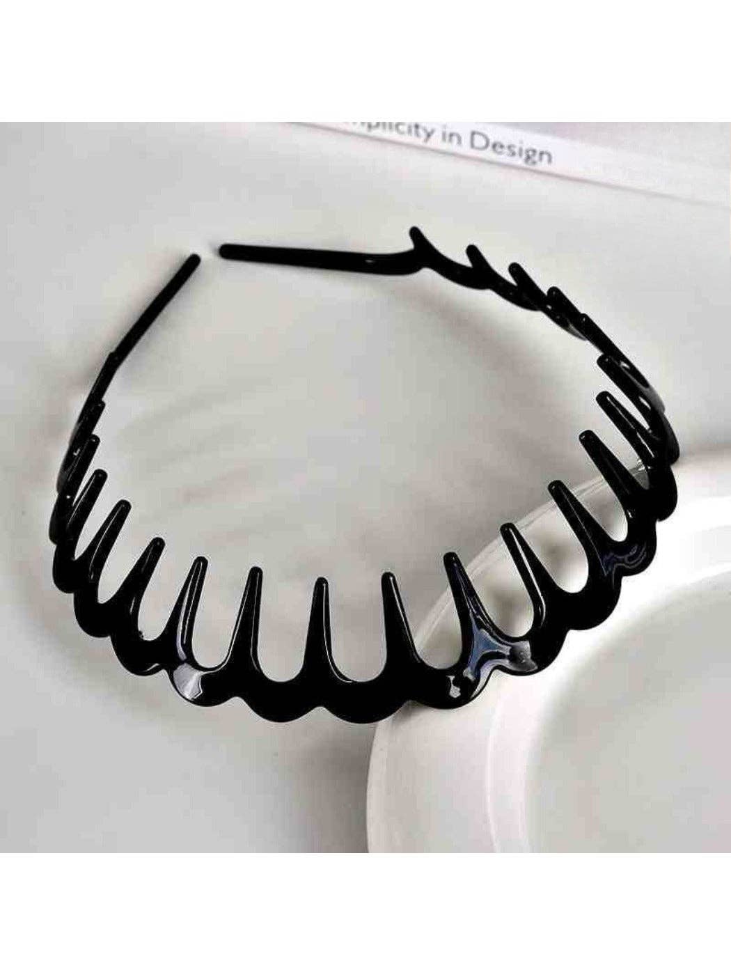 Acetate Toothed Wave Headband