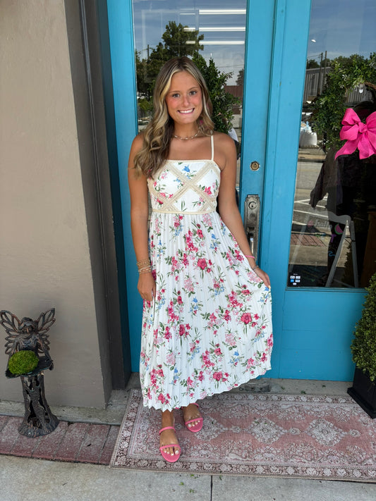 Crochet Floral Dress