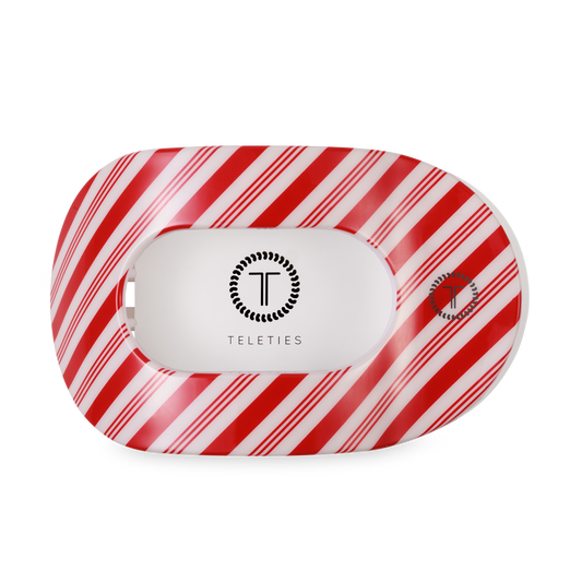 Flat Round Hair Clip | Large | Candy Cane Crush