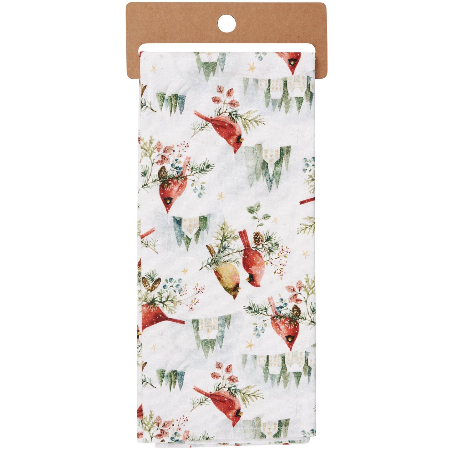 Winter Cardinals Kitchen Towel