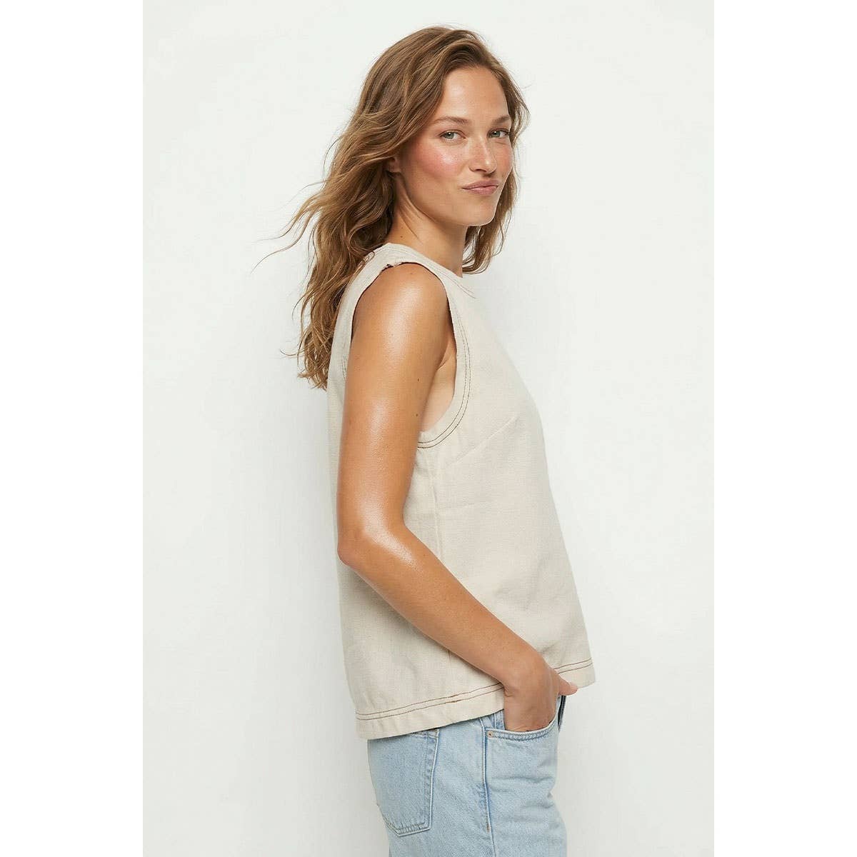 Simple Soft Sleeveless Top