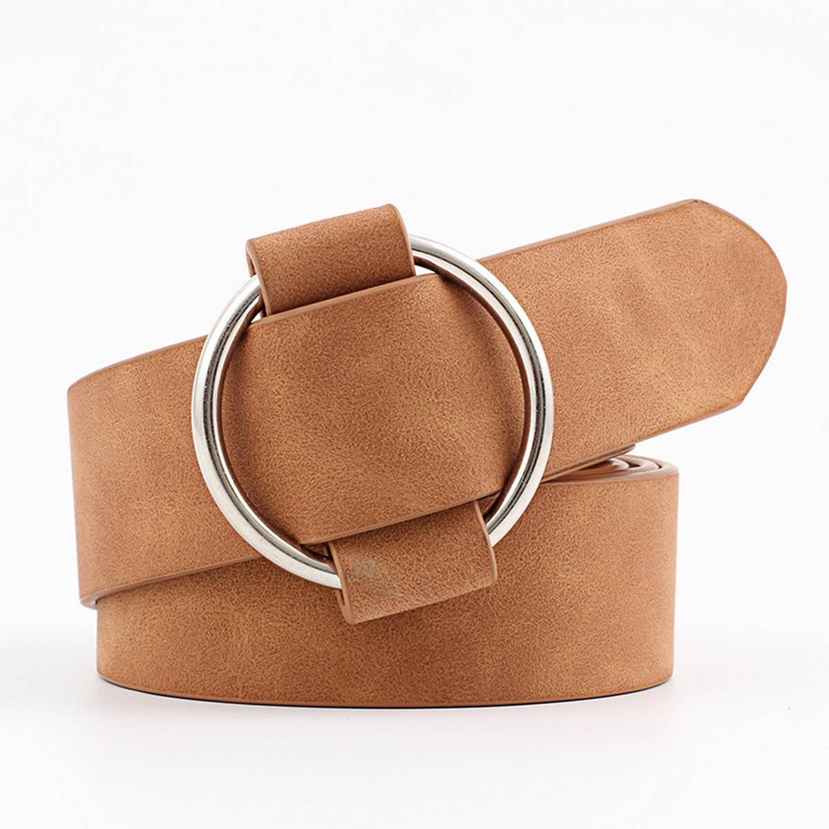 Pin Free Round Buckle Casual Belt
