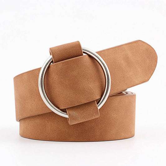 Pin Free Round Buckle Casual Belt