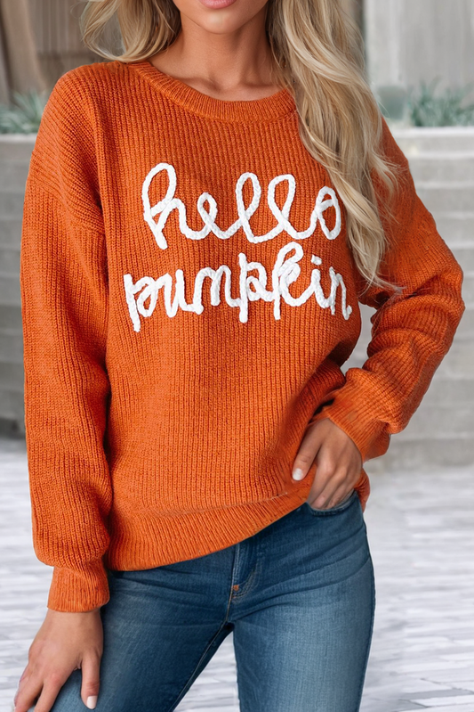 Hello Pumpkin Graphic Sweater