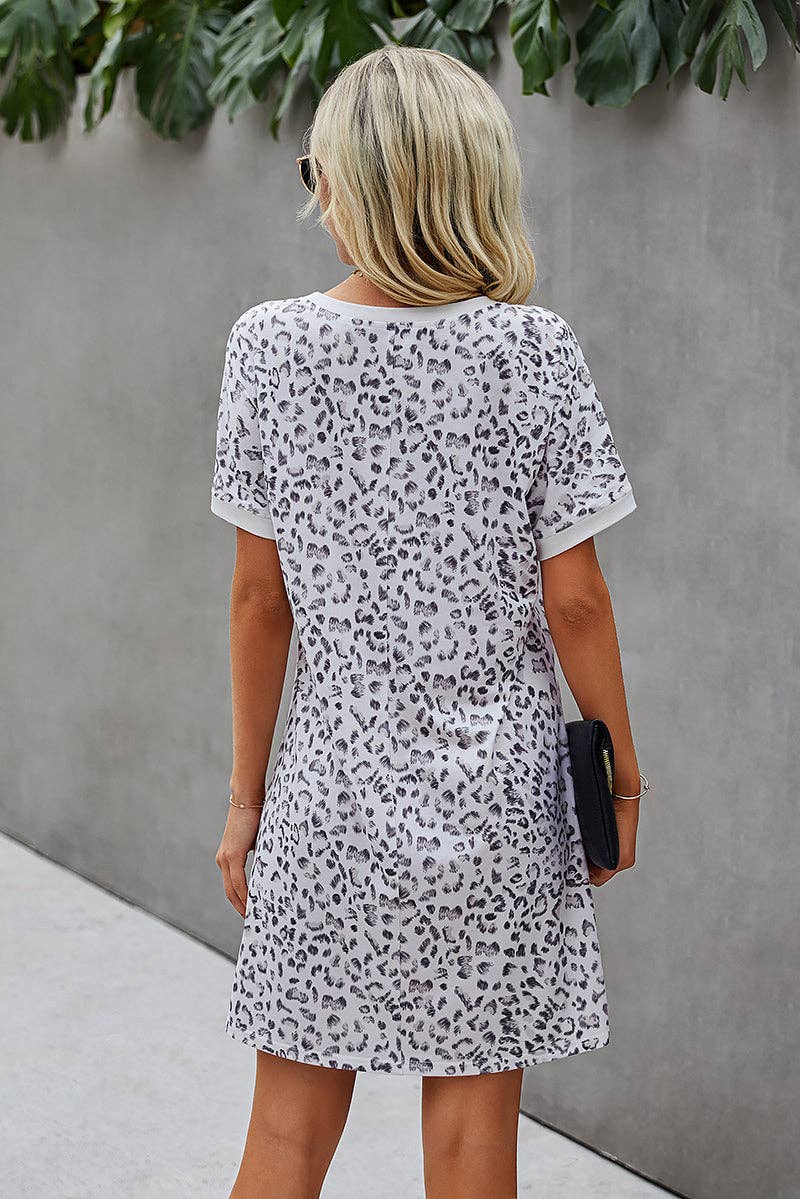 Tee Shirt Leopard Dress