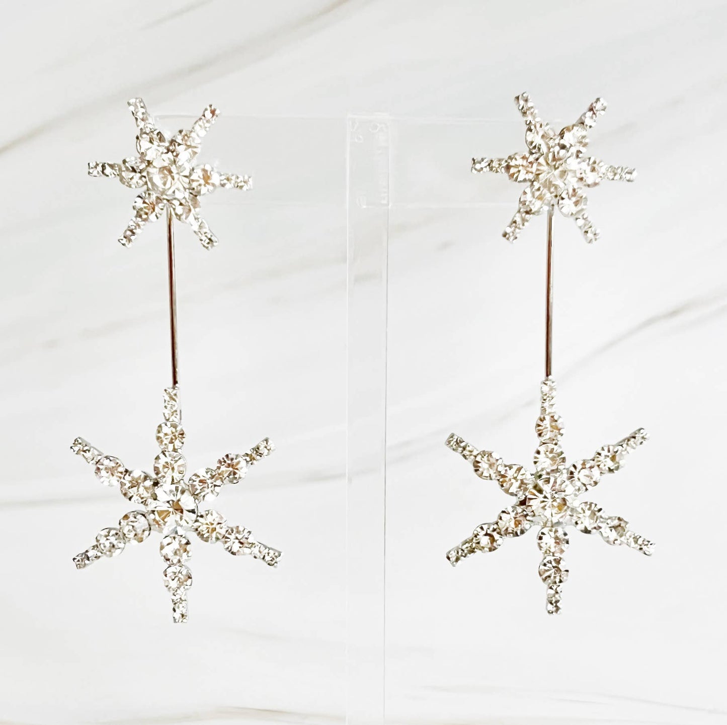 Double Starburst Statement Earrings