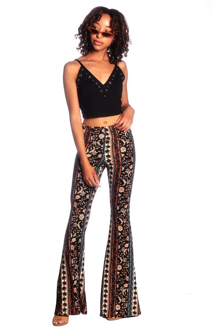 Aztec Wide Leg Flare Pant