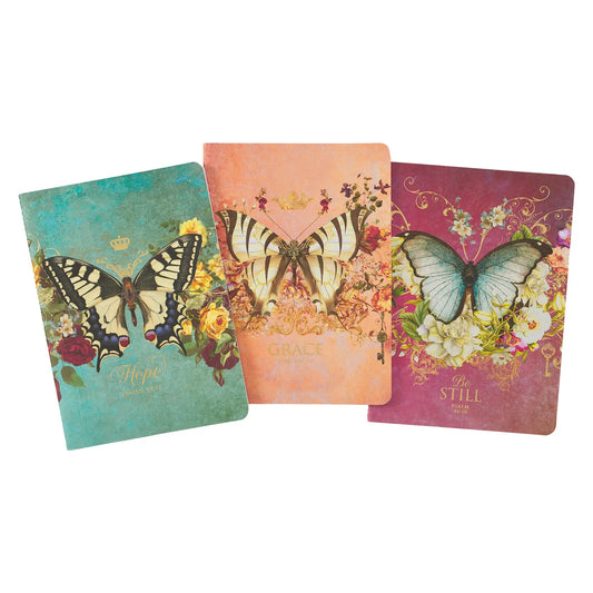 Hope, Grace, and Be Still Secret Garden Notebook Set