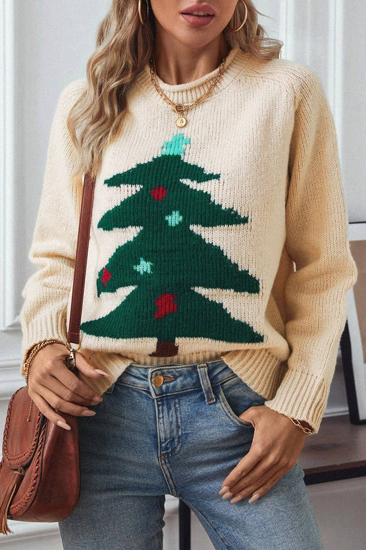 Christmas Tree Woven Sweater