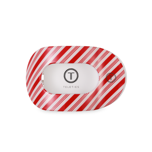 Flat Round Hair Clip | Medium | Candy Cane Crush