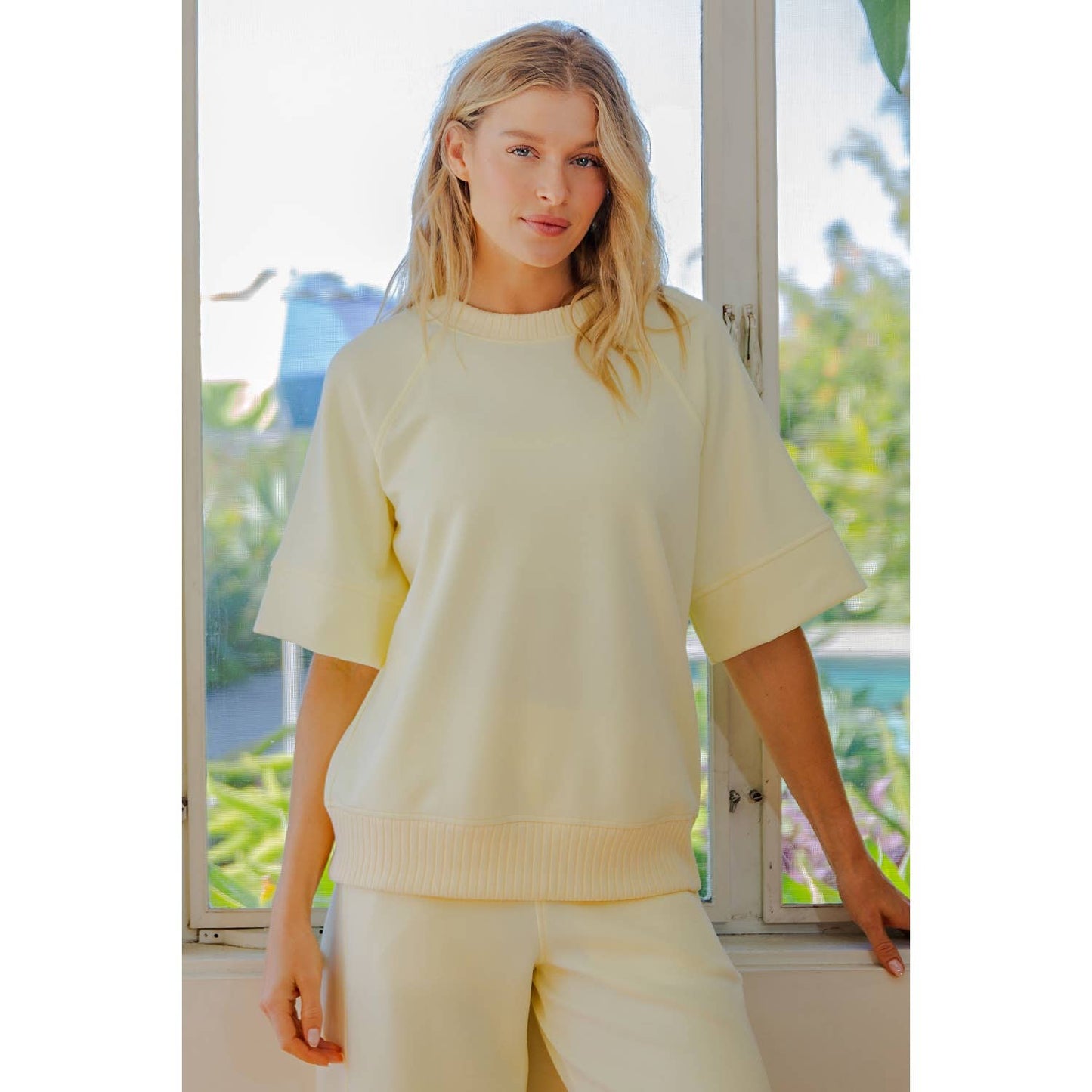 Modal Ribbed Neck Top