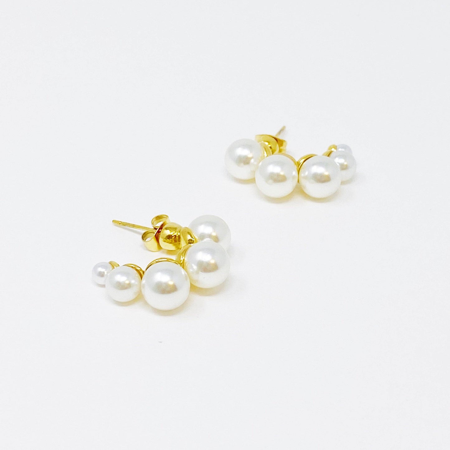 Andante Pearl Hoop Earrings