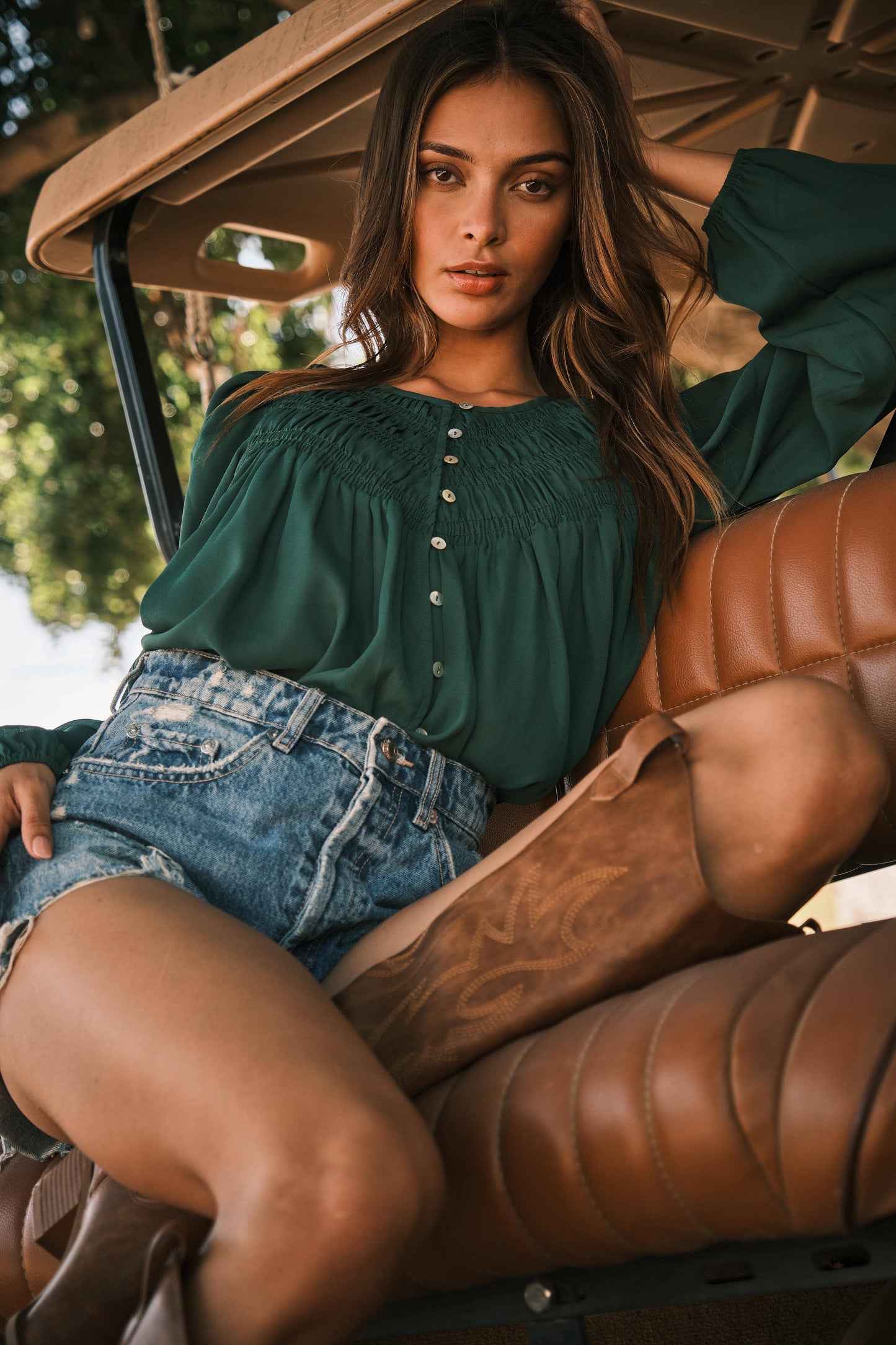 Forest Green Blouse