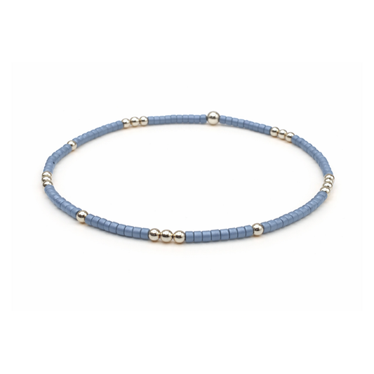 DENIM BLUE + Gold Filled Waterproof Bracelet