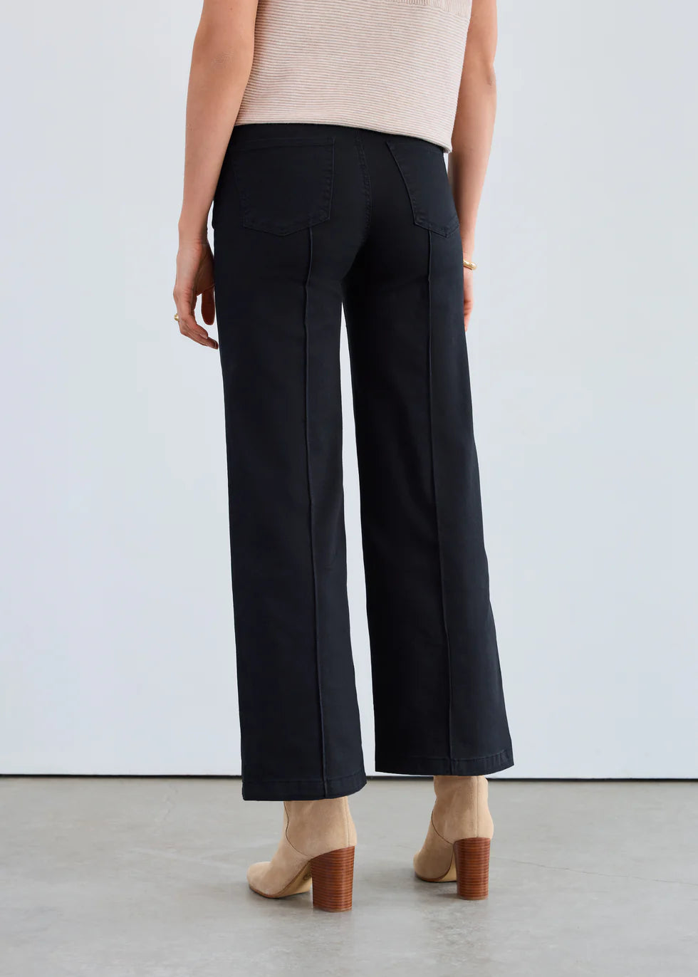 Olivia Wide Leg Jeans, Black
