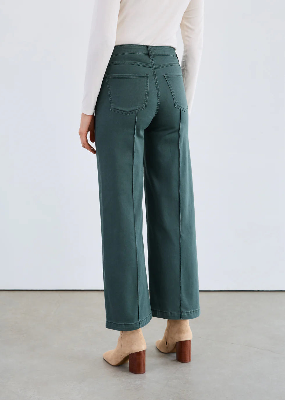 Olivia Wide Leg Jeans, Spruce