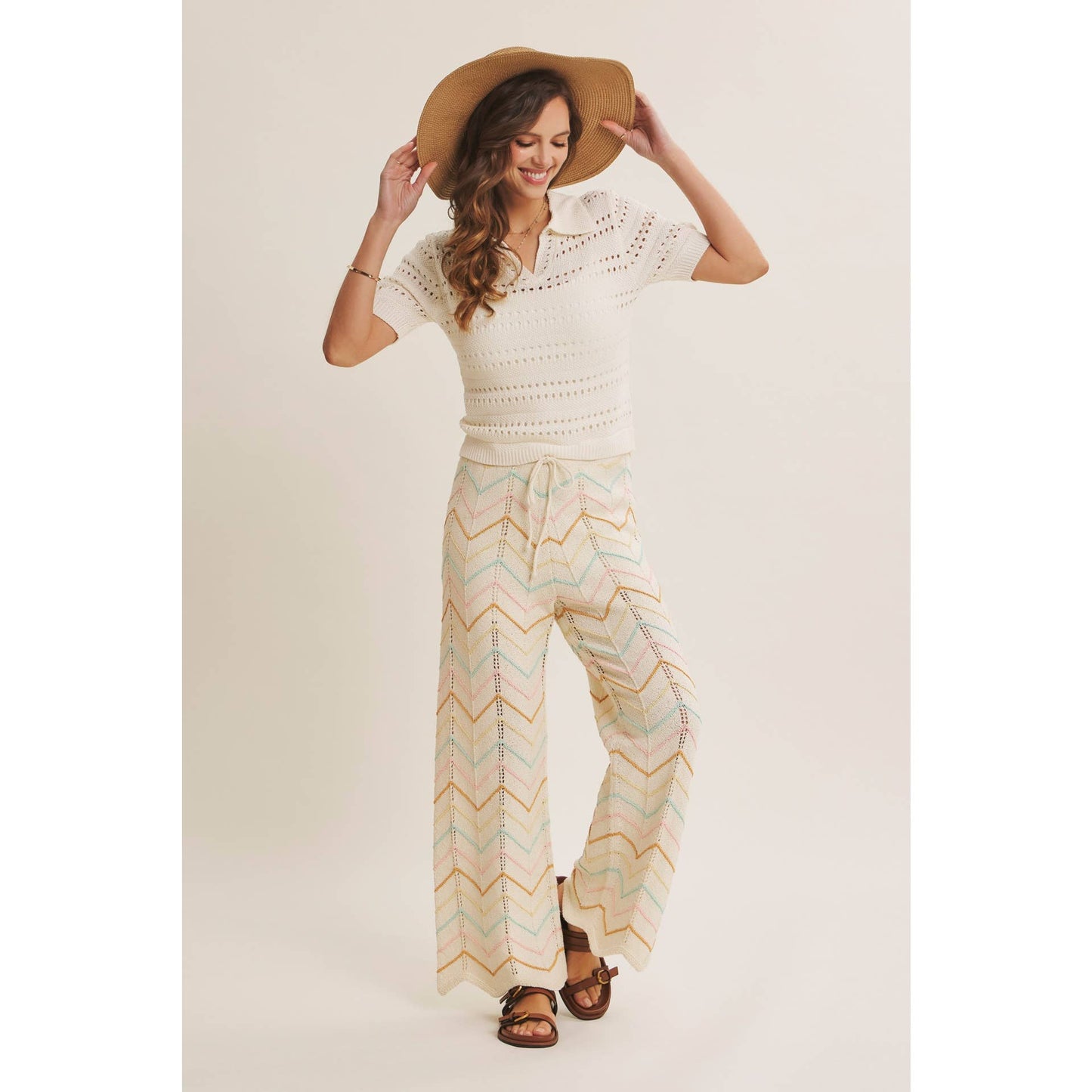 Chevron Knit Trousers
