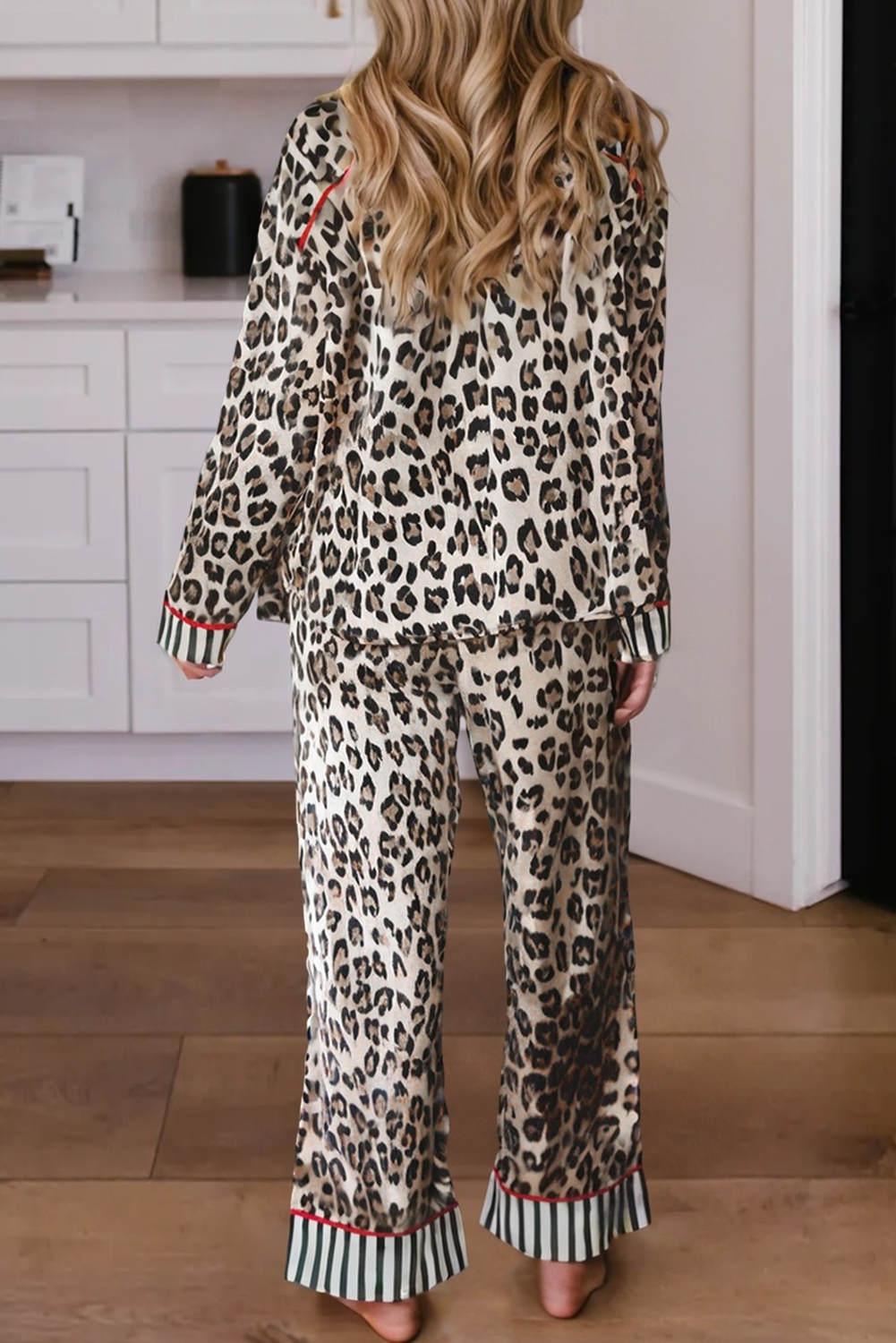 Leopard Colorblock Pajama Set