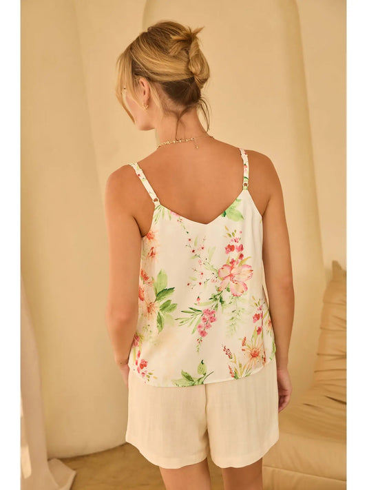 Floral Satin Cami