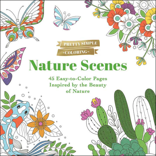 Pretty Simple Coloring: Nature Scenes by Adams Media