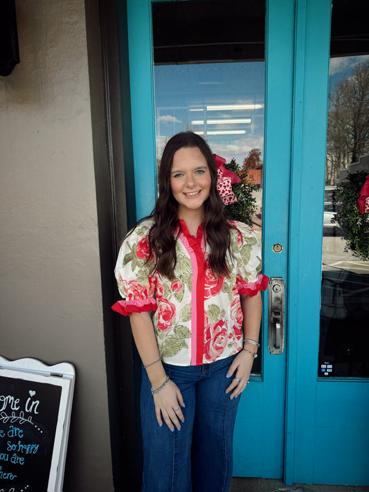 Rosie's Floral Spring Blouse