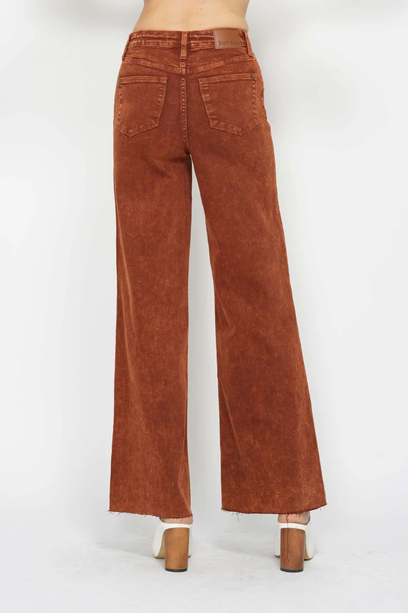 Judy Blue - Pumpkin Spice Raw Hem Jeans