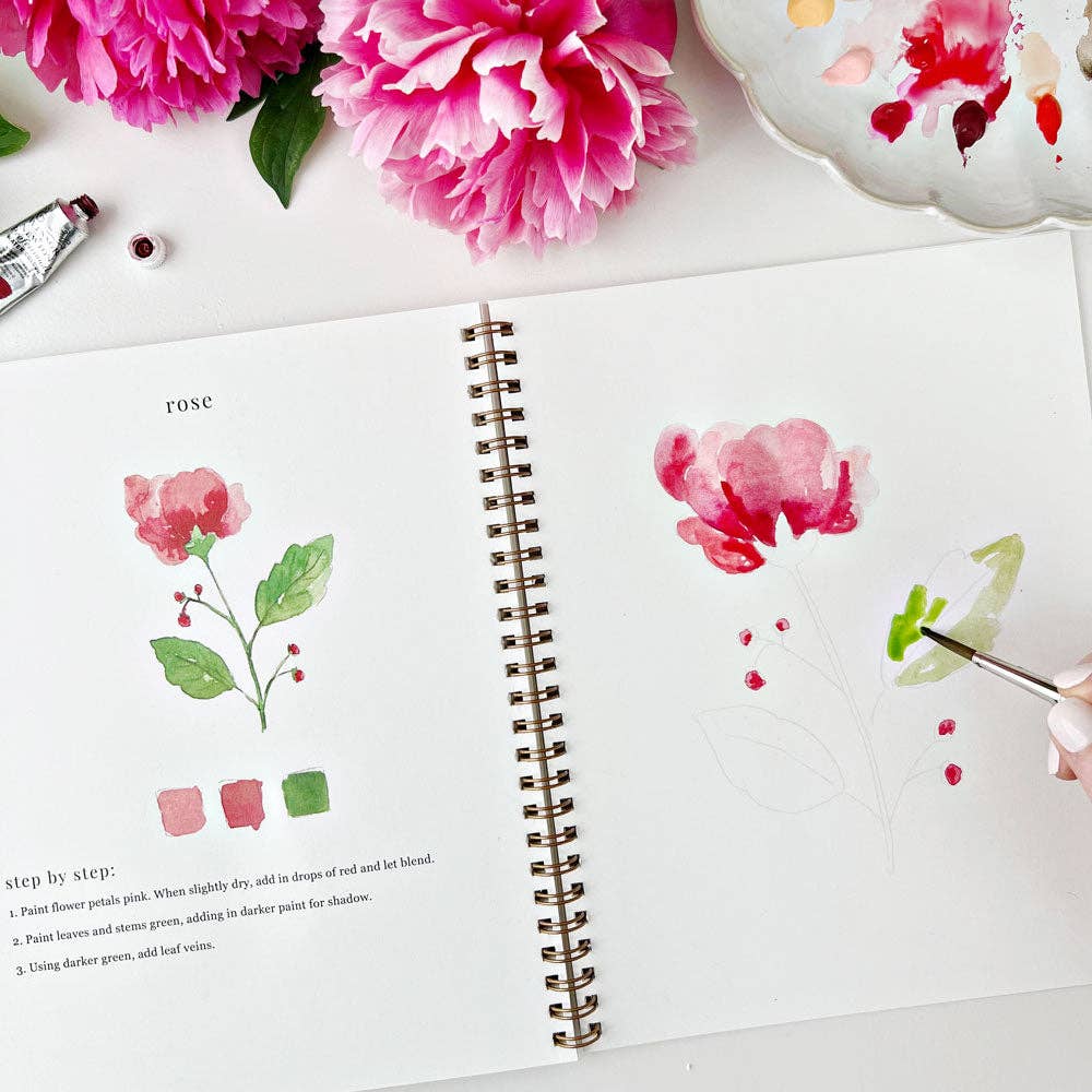 Flowers watercolor workbook